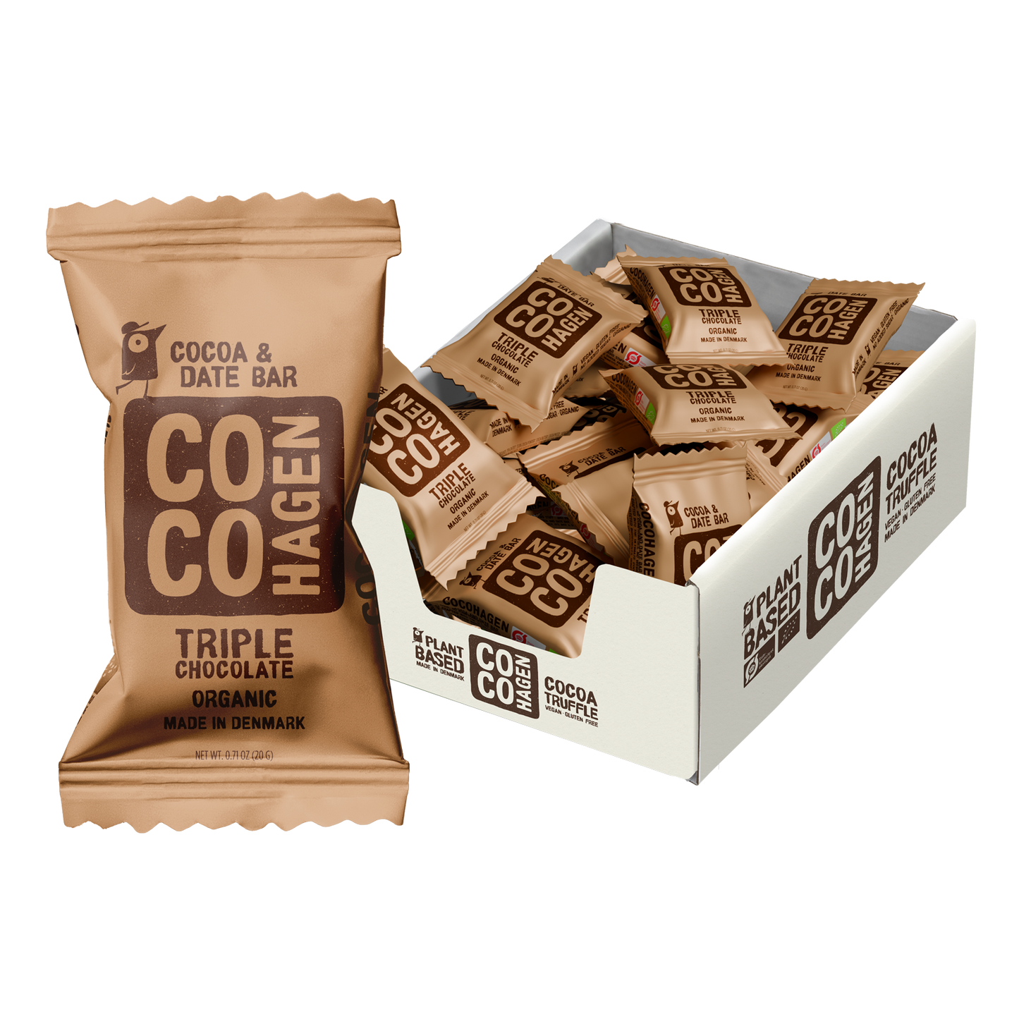 Bio Dattelriegel Dreifach Kakao 20g - Cocohagen