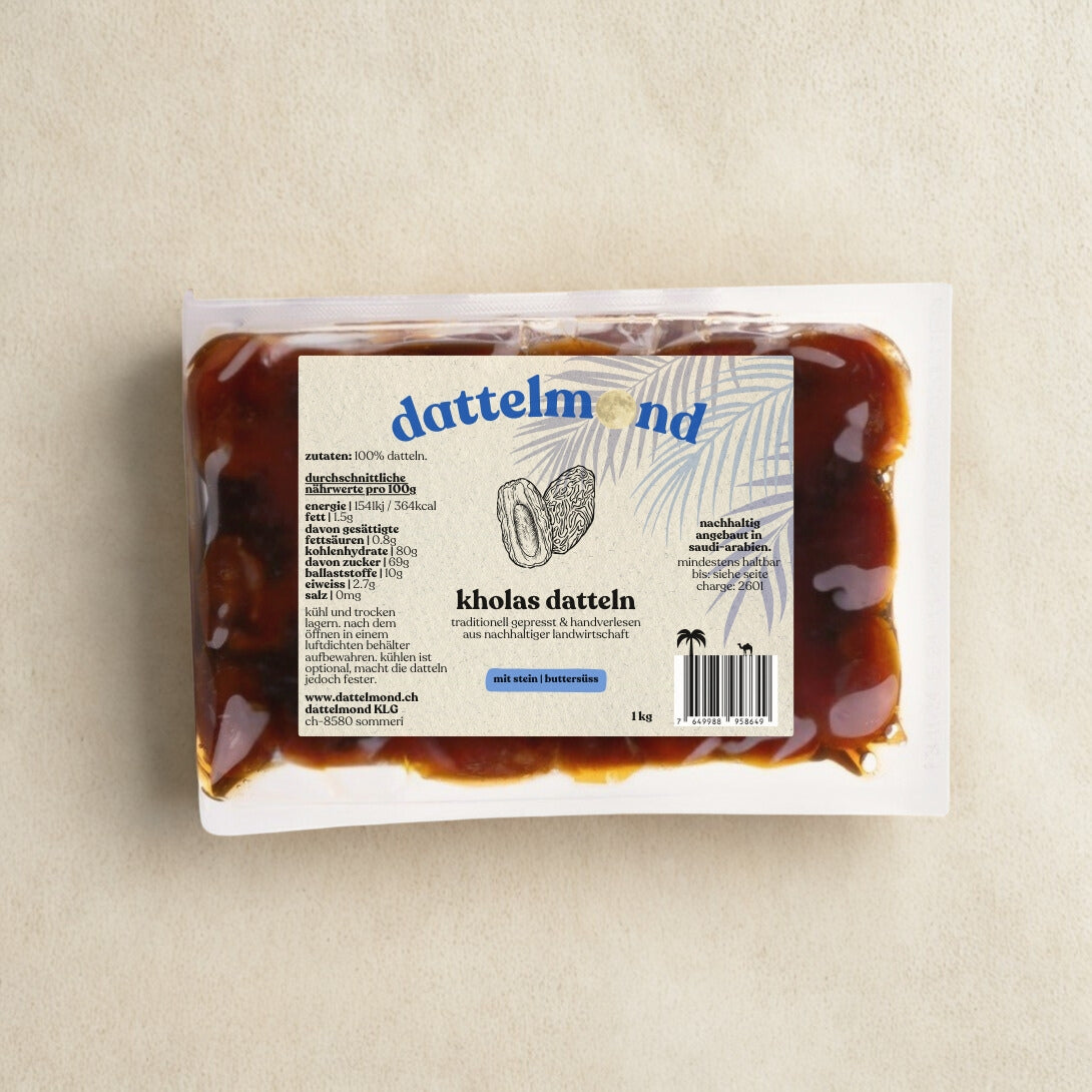 datteln richtig aufbewahren Pressed Kholas Dates from Saudi Arabia