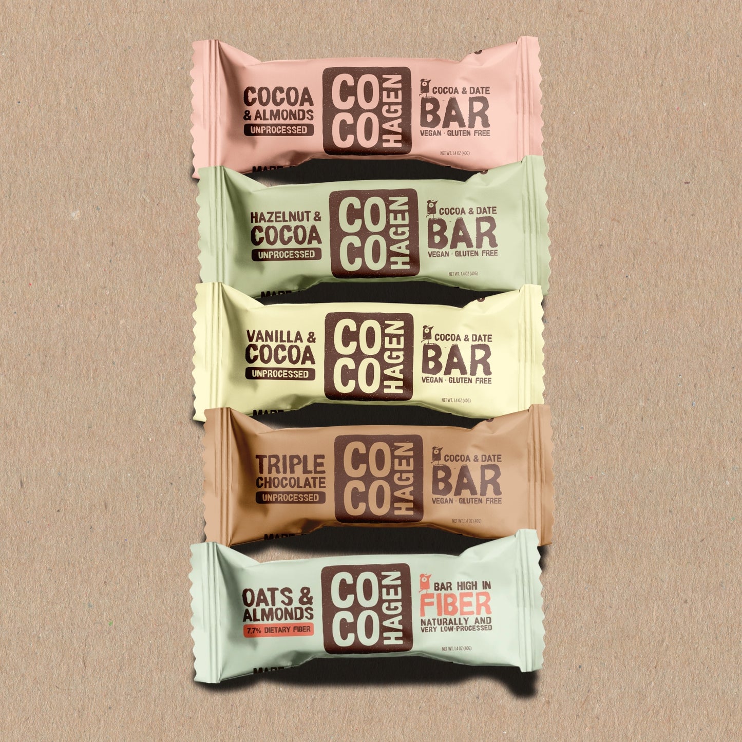 Organic Cocohagen Date Bar Mix – 5 × 40g